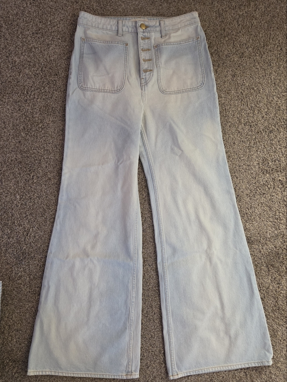 Ulla Johnson Light Blue Wide Leg Jeans